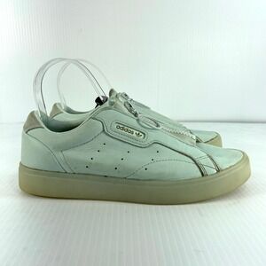 Adidas Sleek Z Ice Mint Green Leather Zip Up‎ Sneakers Womens 7